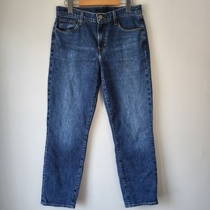 J Brand Adele straight leg mid rise medium wash denim jean in size 28